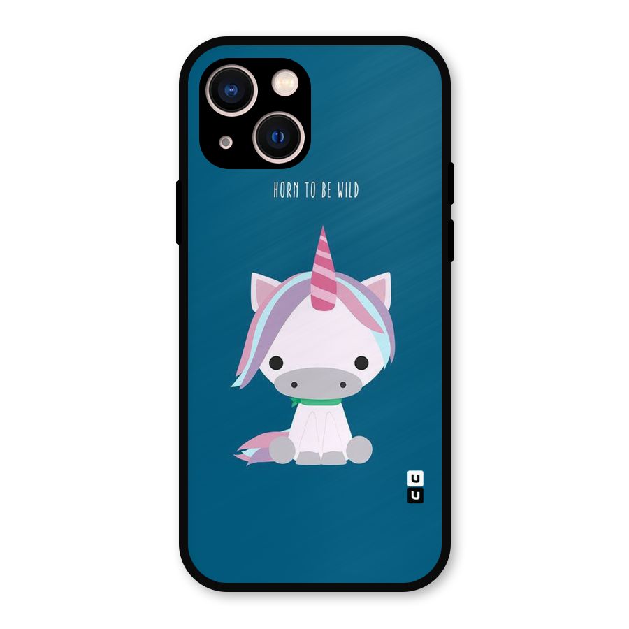 Born Wild Unicorn Metal Back Case for iPhone 13