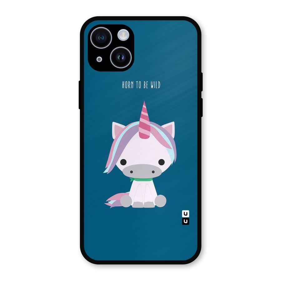 Born Wild Unicorn Metal Back Case for iPhone 14