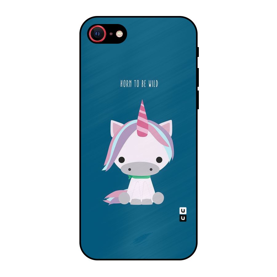 Born Wild Unicorn Metal Back Case for iPhone SE 2020