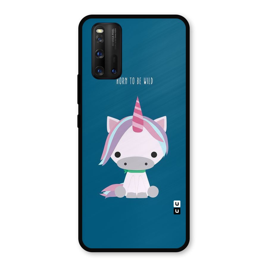 Born Wild Unicorn Metal Back Case for iQOO 3