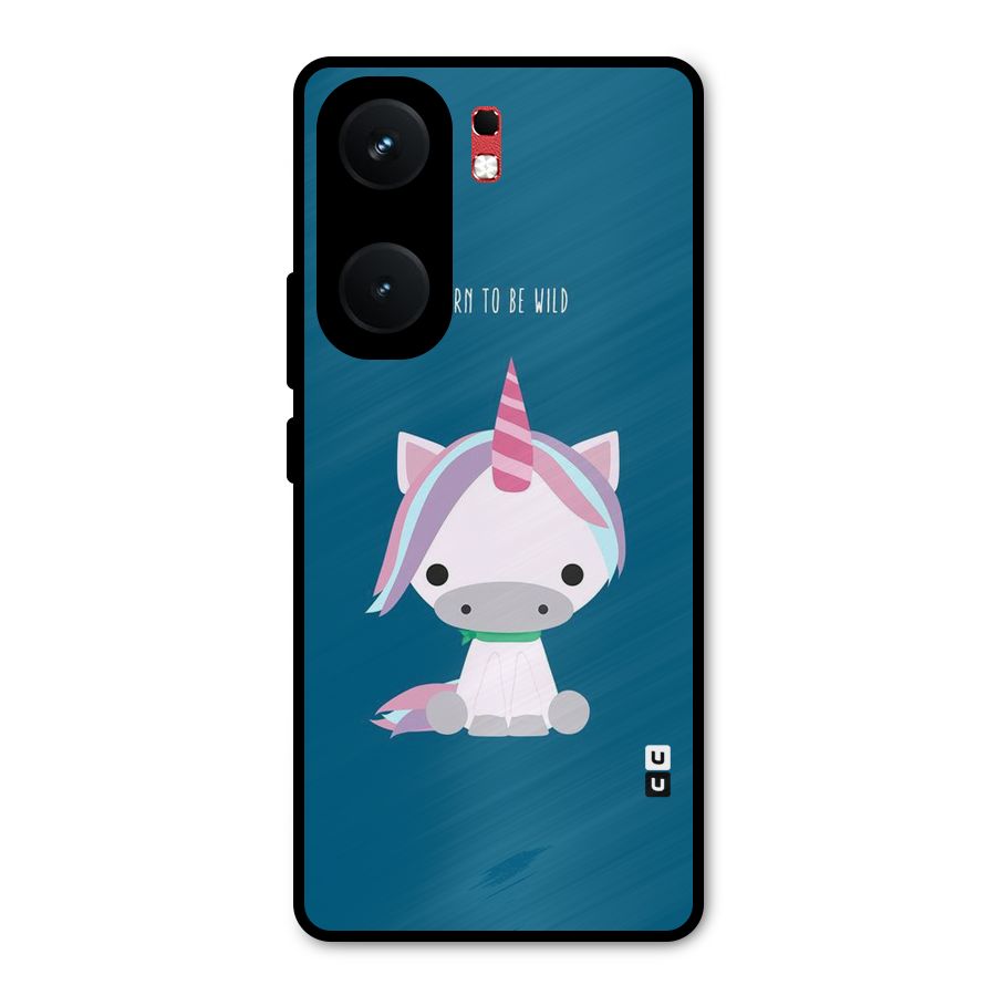 Born Wild Unicorn Metal Back Case for iQOO Neo 9 Pro