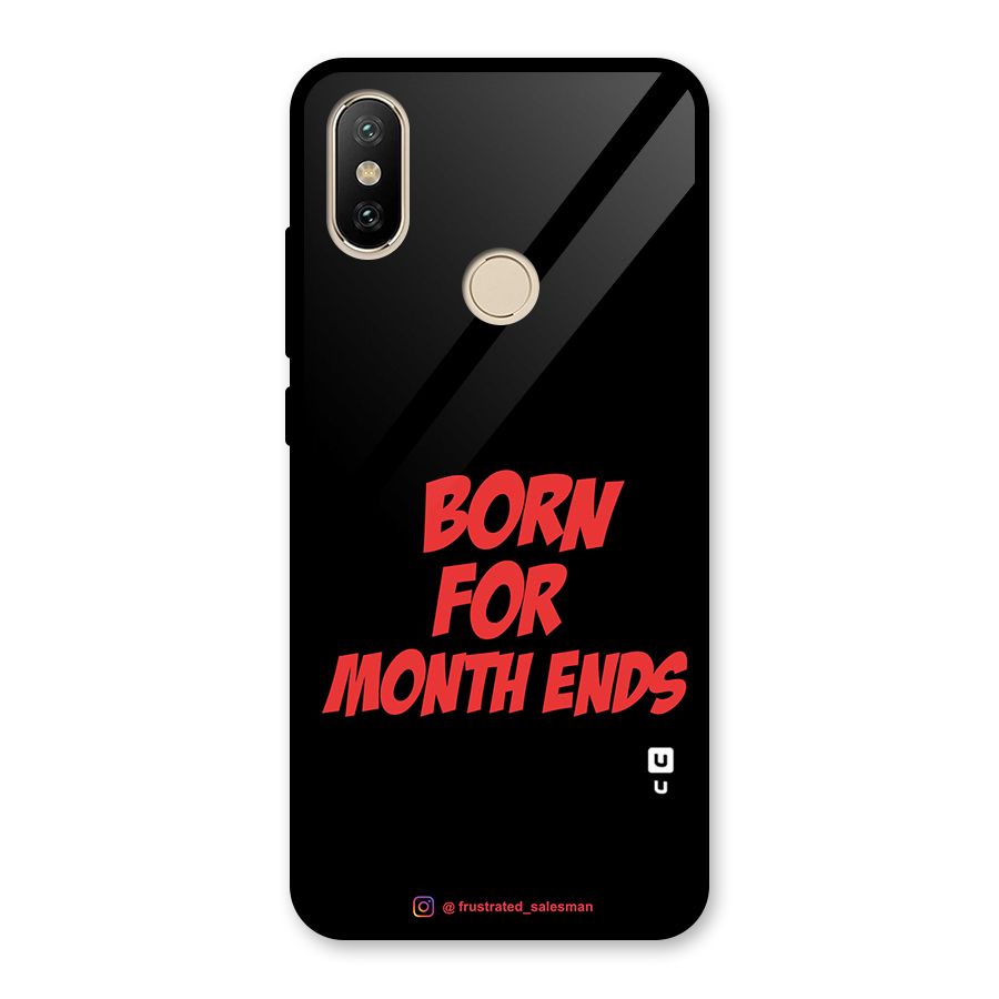 Born for Month Ends Black Glass Back Case for Redmi A2