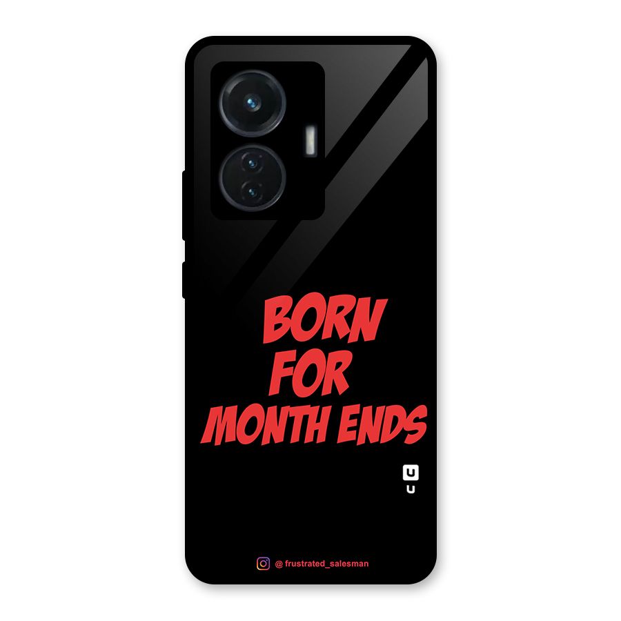 Born for Month Ends Black Glass Back Case for iQOO Z6 44W