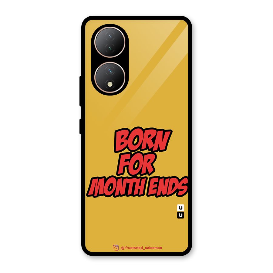 Born for Month Ends Mustard Yellow Glass Back Case for Vivo Y100A