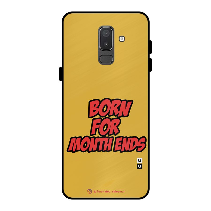 Born for Month Ends Mustard Yellow Metal Back Case for Galaxy On8 (2018)