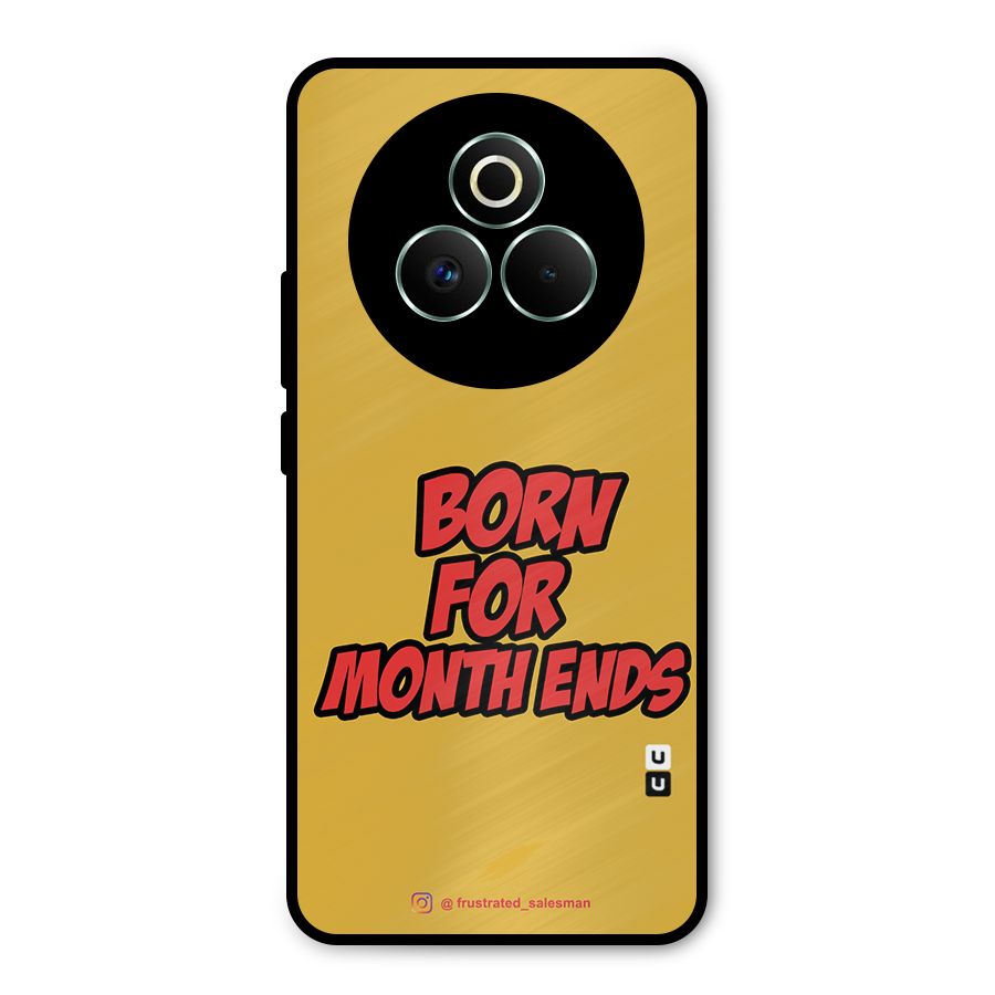 Born for Month Ends Mustard Yellow Metal Back Case for Realme P3 Pro