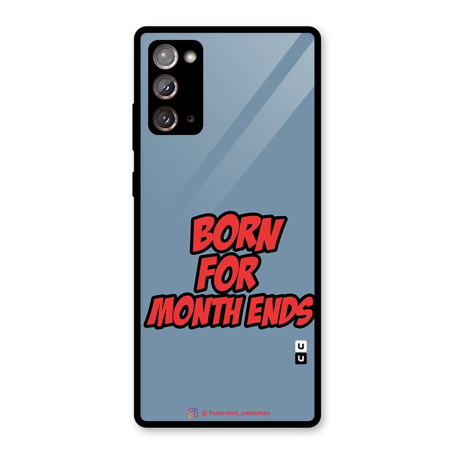 Born for Month Ends SteelBlue Glass Back Case for Galaxy Note 20
