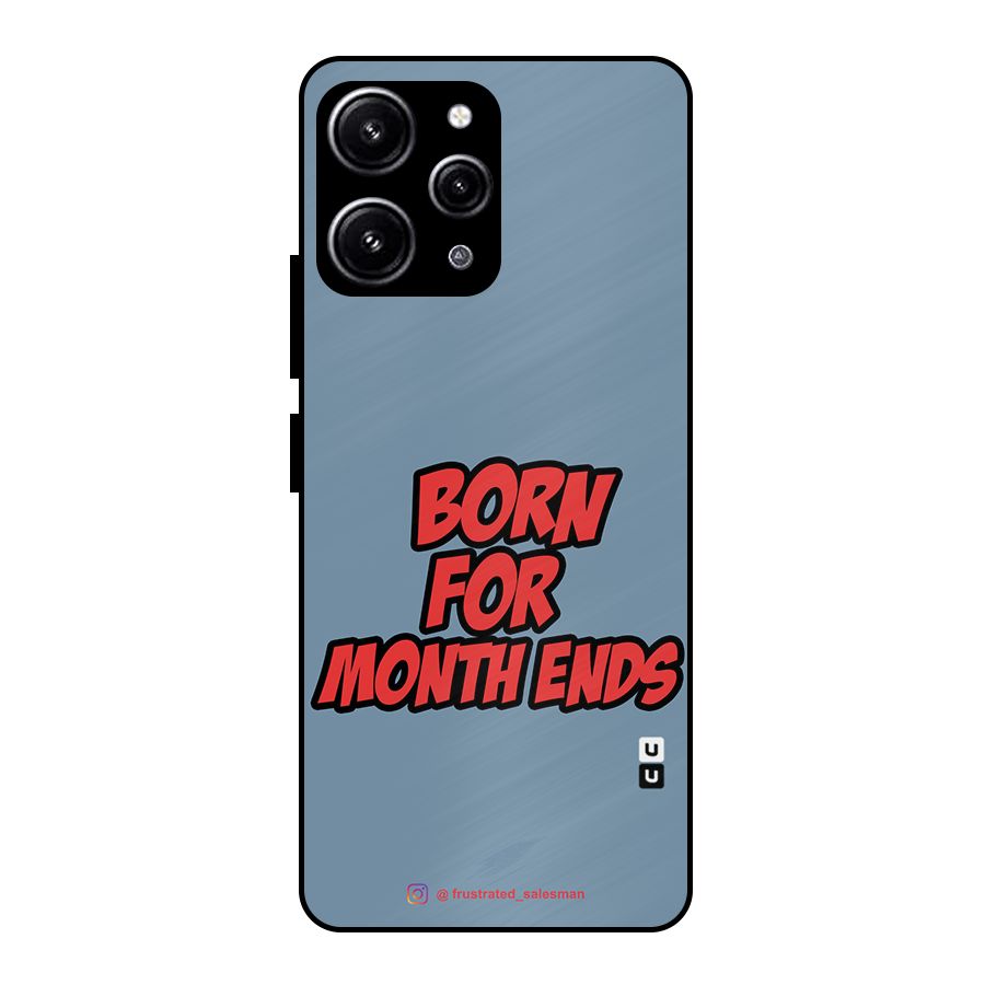 Born for Month Ends SteelBlue Glass Back Case for Redmi 12 4G