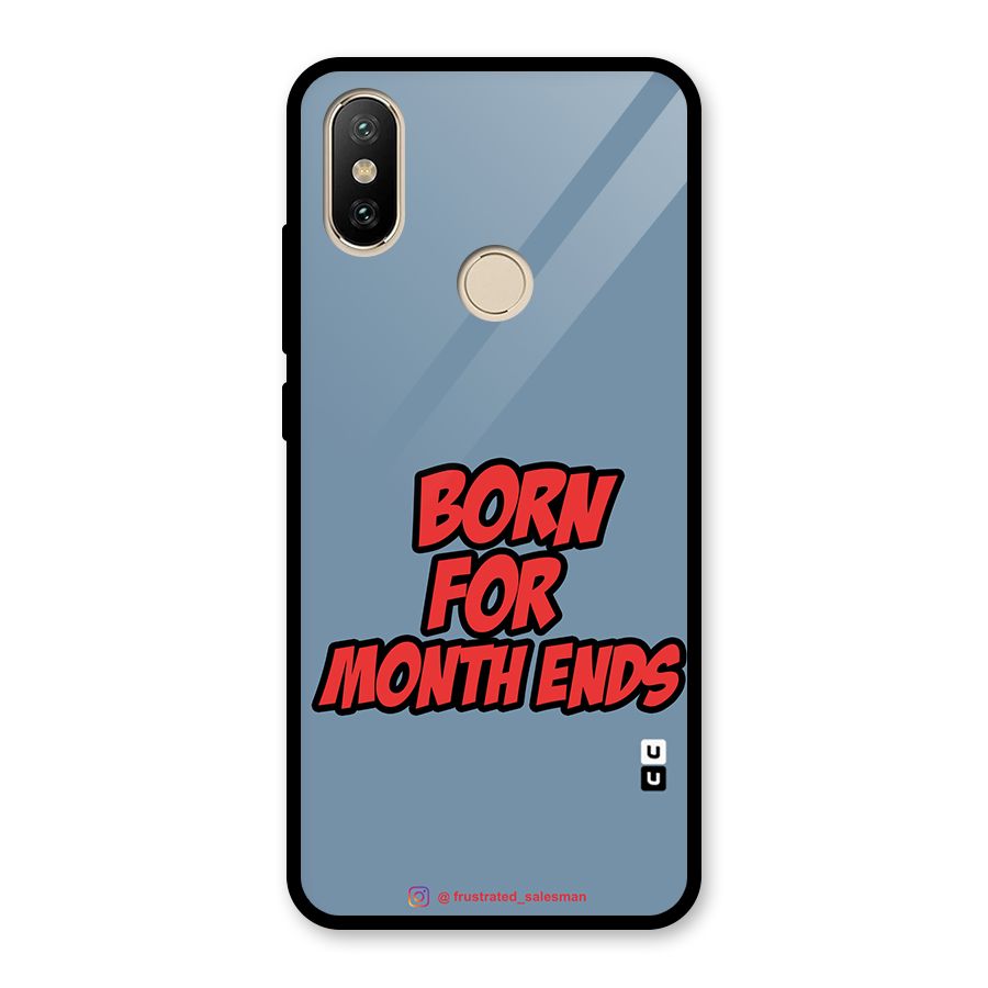 Born for Month Ends SteelBlue Glass Back Case for Redmi A2