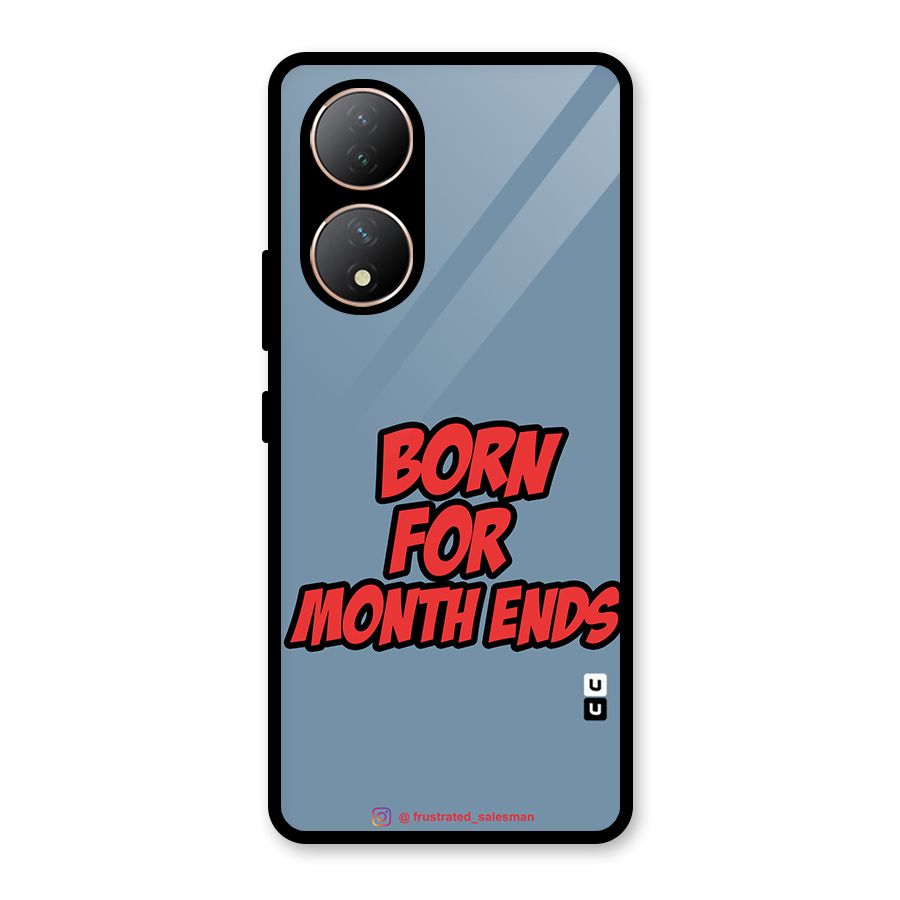 Born for Month Ends SteelBlue Glass Back Case for Vivo Y100A