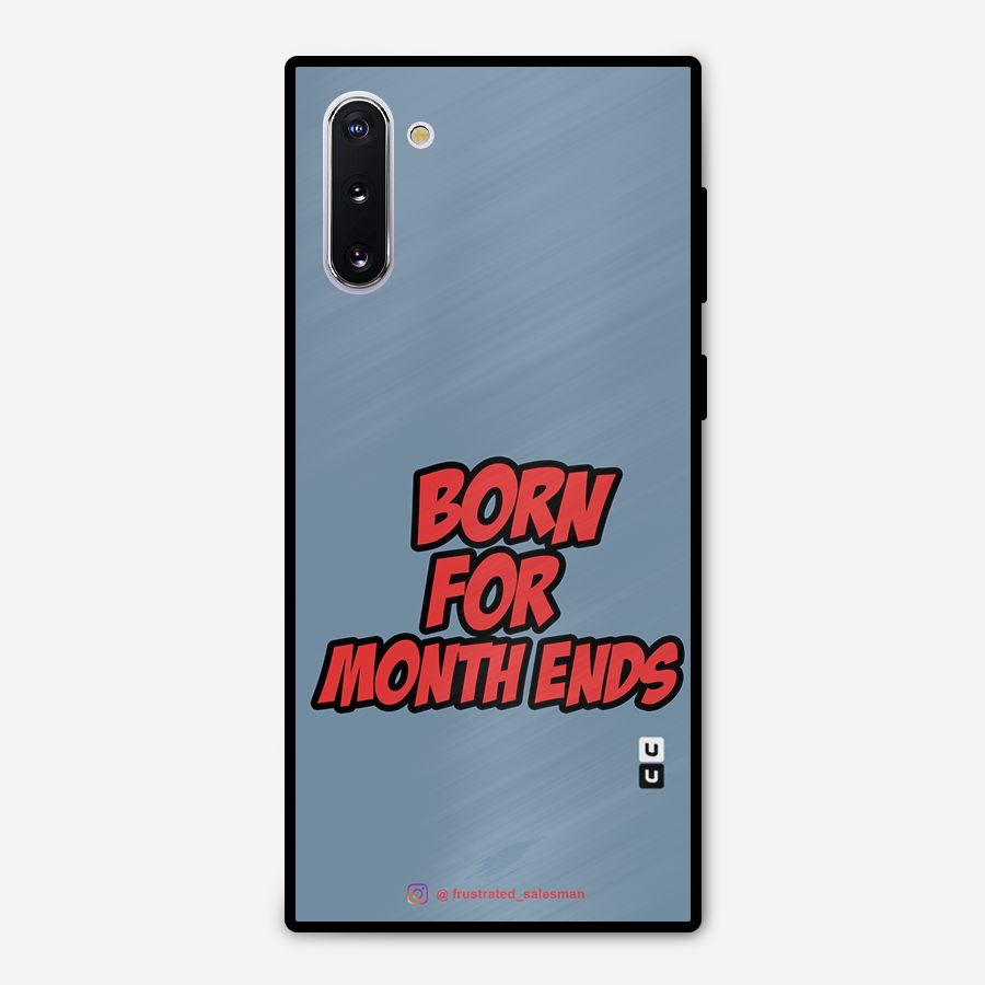 Born for Month Ends SteelBlue Metal Back Case for Galaxy Note 10