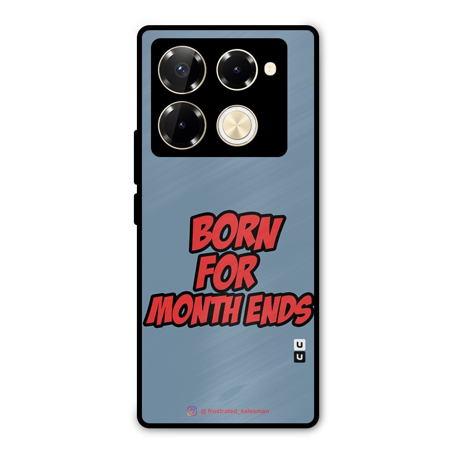 Born for Month Ends SteelBlue Metal Back Case for Infinix Note 40 Pro Plus