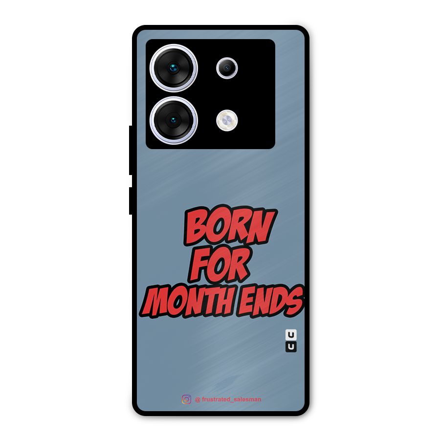 Born for Month Ends SteelBlue Metal Back Case for Infinix Zero 30 5G
