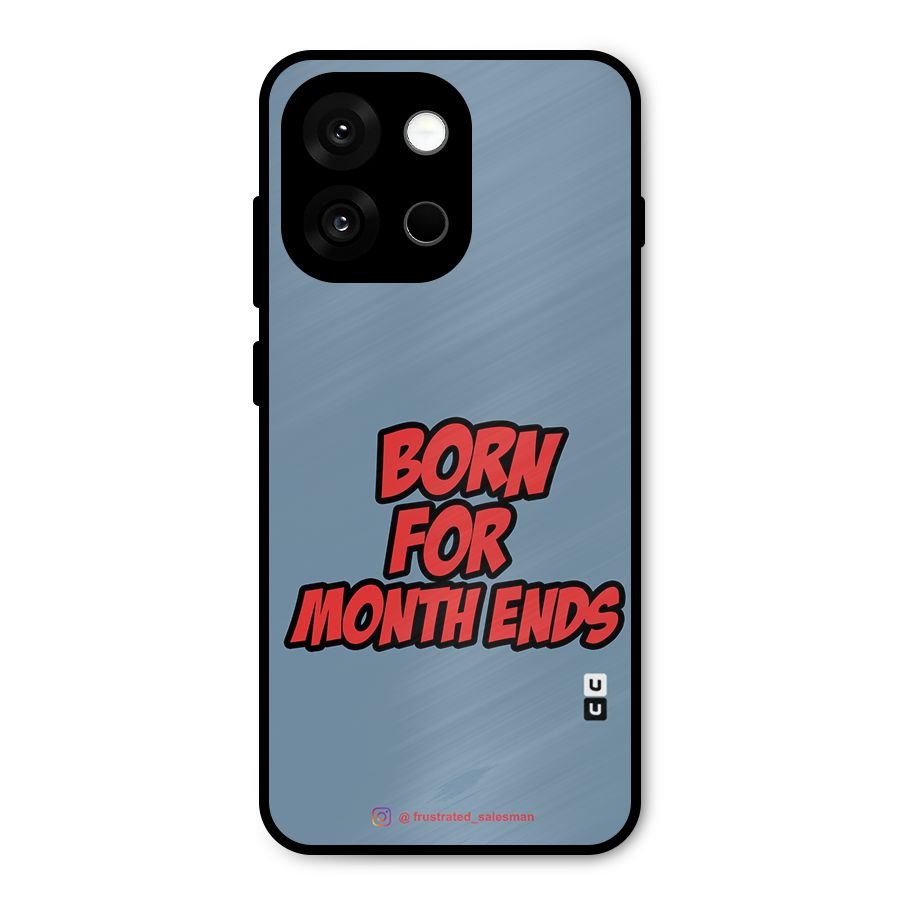 Born for Month Ends SteelBlue Metal Back Case for OnePlus 13s