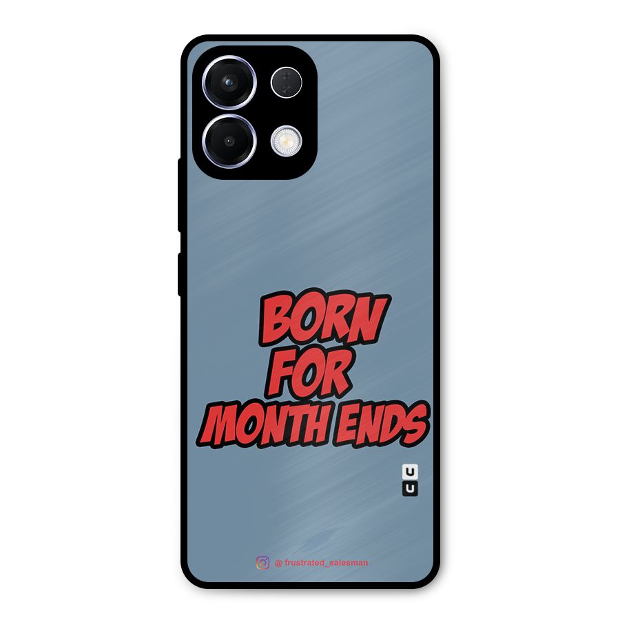 Born for Month Ends SteelBlue Metal Back Case for Oppo K13
