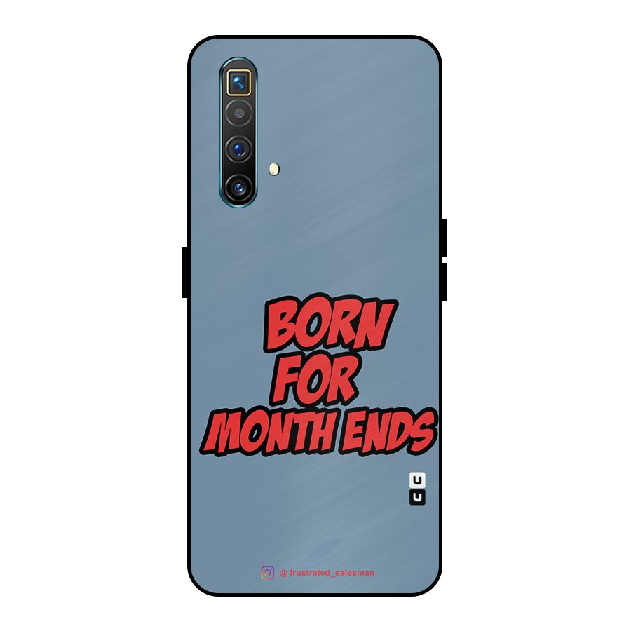 Born for Month Ends SteelBlue Metal Back Case for Realme X3 SuperZoom