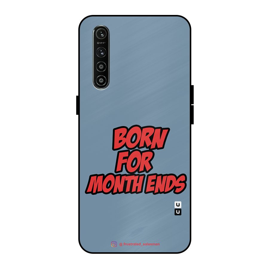 Born for Month Ends SteelBlue Metal Back Case for Realme XT
