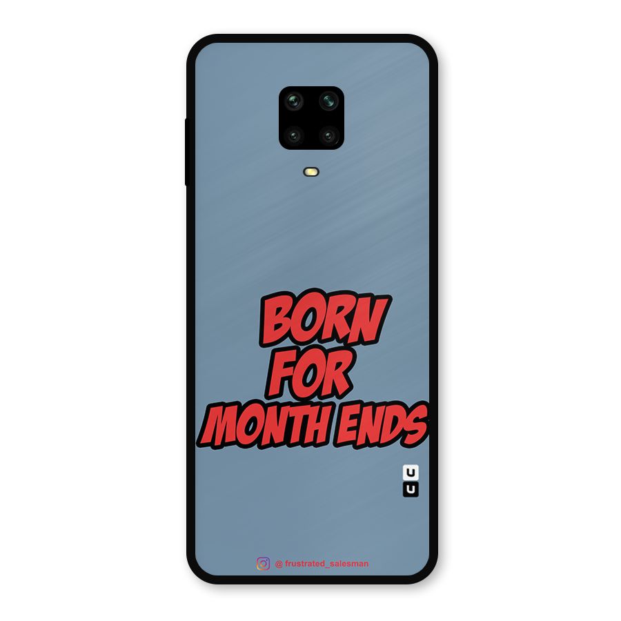 Born for Month Ends SteelBlue Metal Back Case for Redmi Note 10 Lite