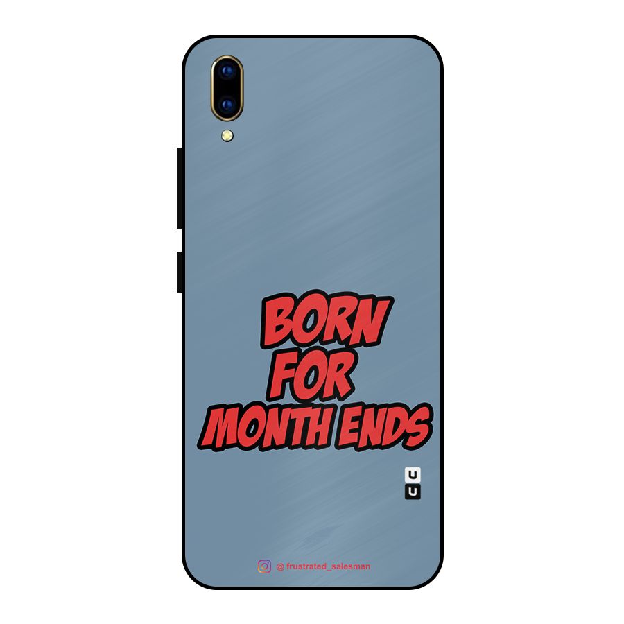 Born for Month Ends SteelBlue Metal Back Case for Vivo V11 Pro