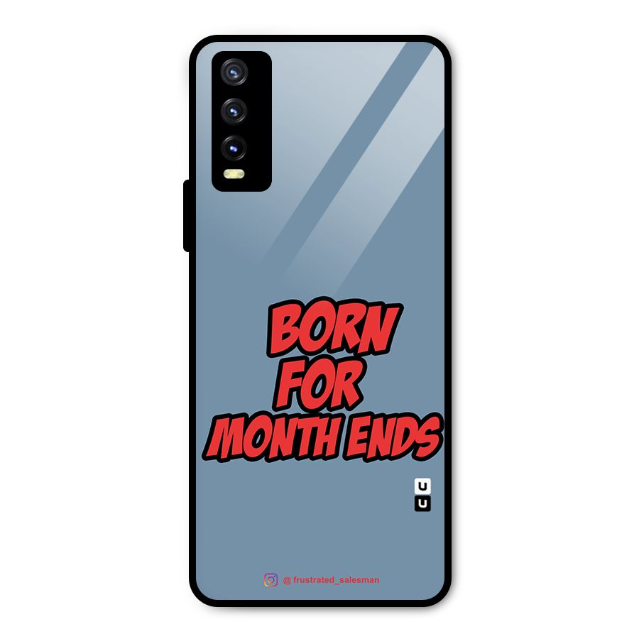 Born for Month Ends SteelBlue Metal Back Case for Vivo Y20 2021