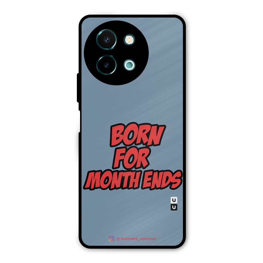 Born for Month Ends SteelBlue Metal Back Case for Vivo Y58