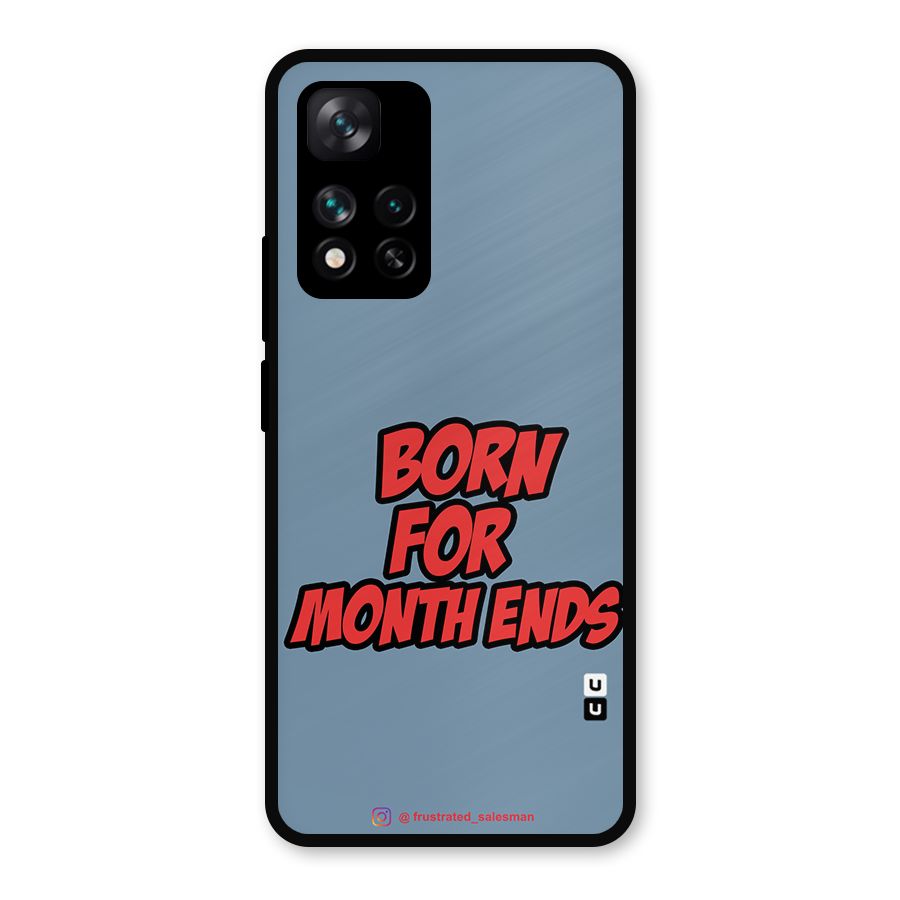 Born for Month Ends SteelBlue Metal Back Case for Xiaomi 11i Hypercharge 5G