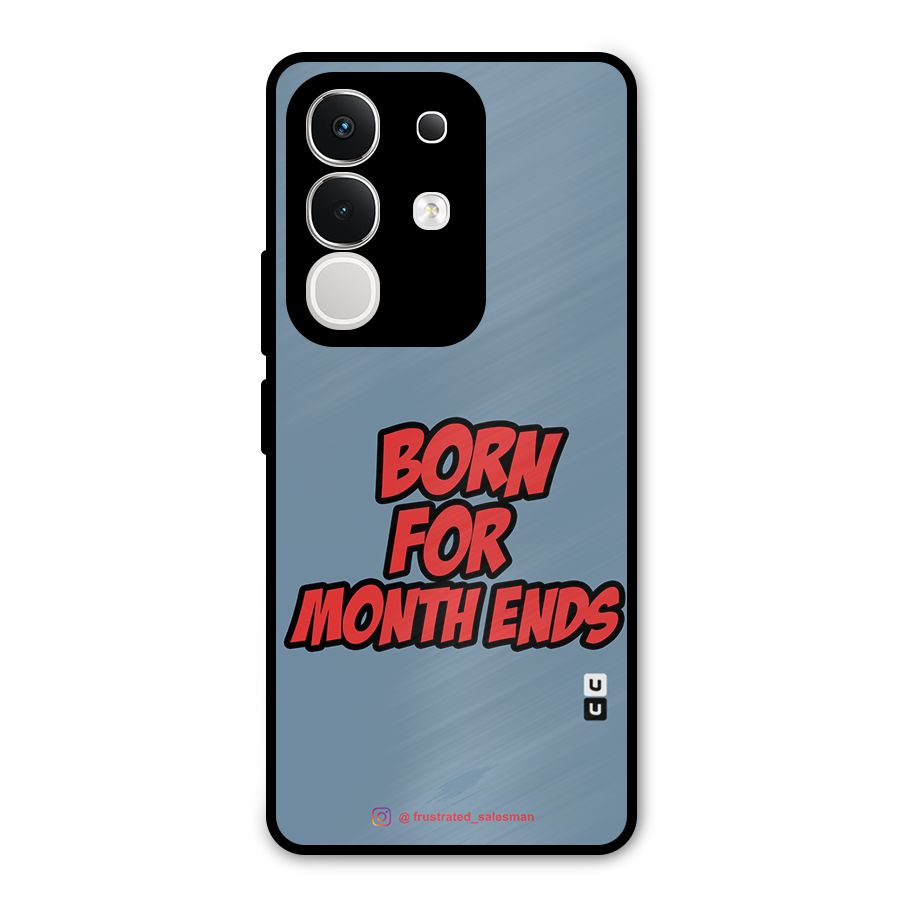 Born for Month Ends SteelBlue Metal Back Case for iQOO Z10x