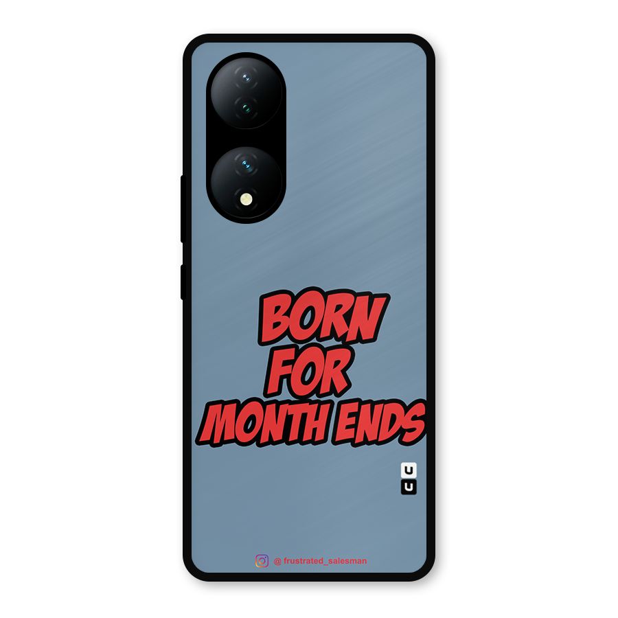 Born for Month Ends SteelBlue Metal Back Case for iQOO Z7s