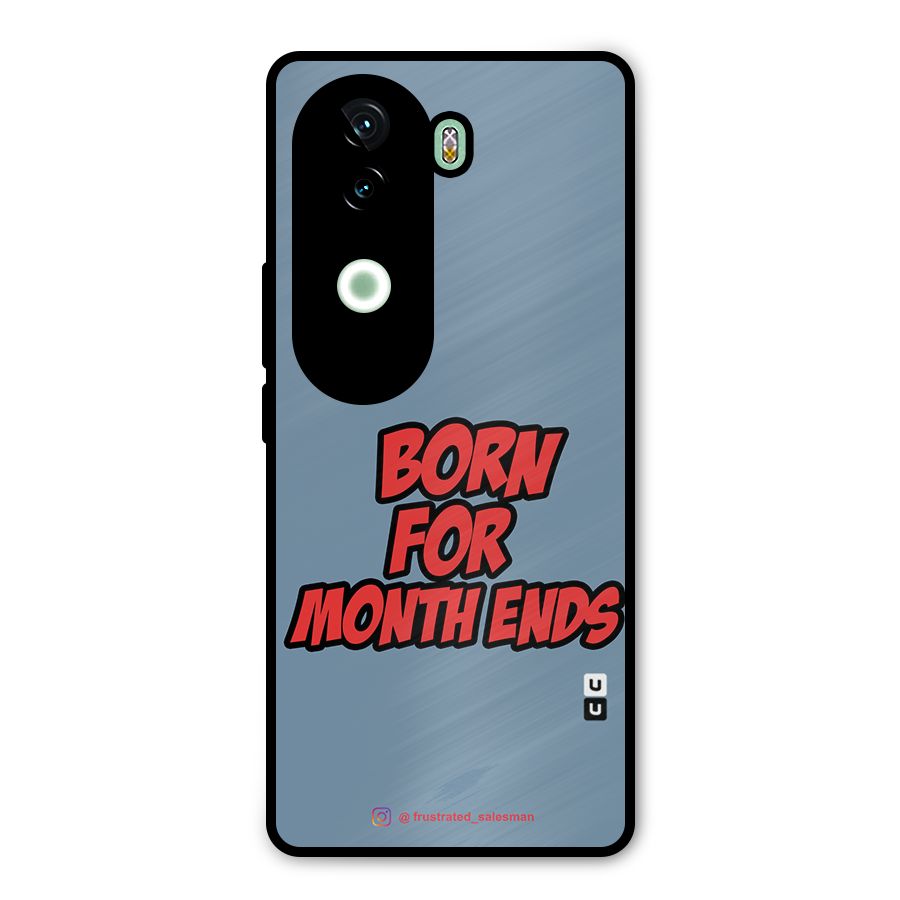 Born for Month Ends SteelBlue Metal Back Case for iQOO Z9s