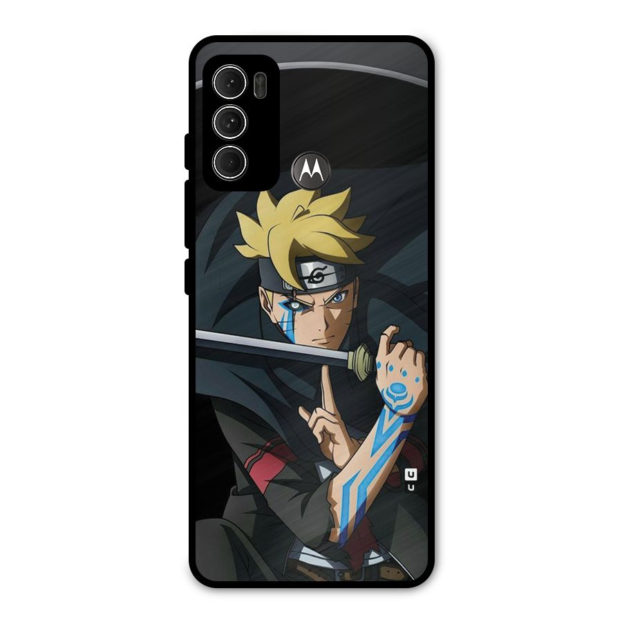 Boruto Uzumaki Stance Metal Back Case for Moto G60