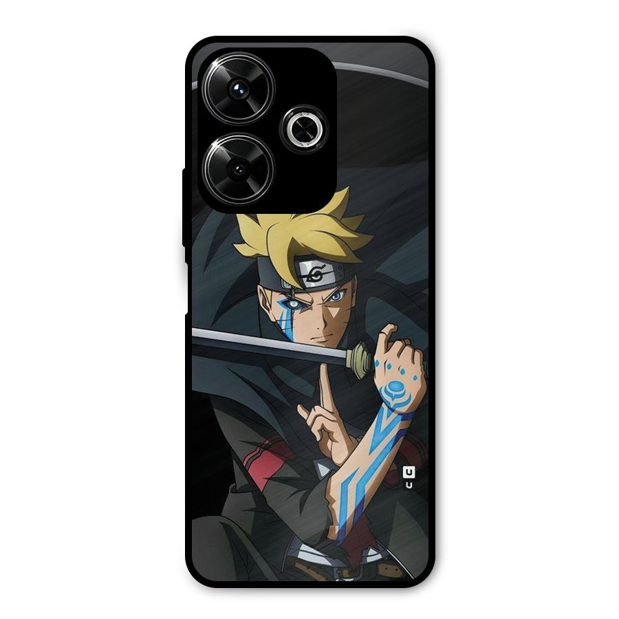 Boruto Uzumaki Stance Metal Back Case for Poco M6 Plus