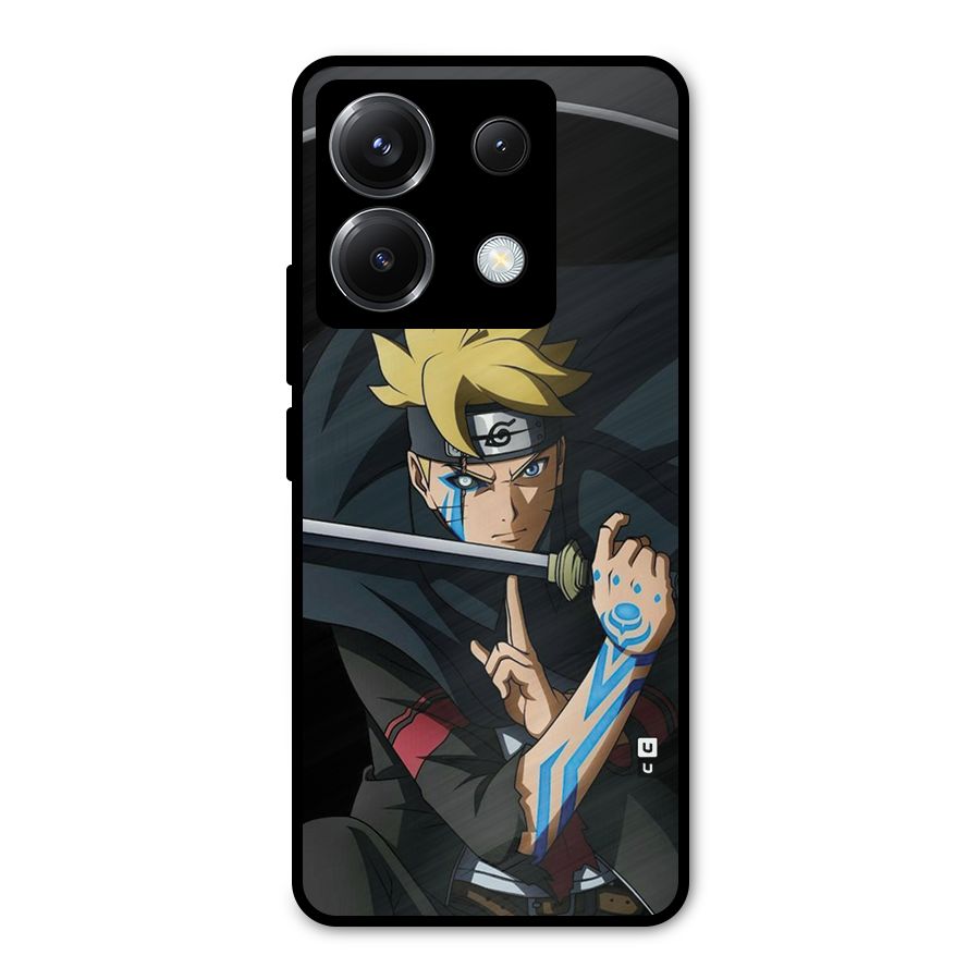 Boruto Uzumaki Stance Metal Back Case for Poco X6