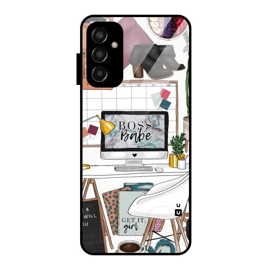 Boss Babe Glass Back Case for Galaxy F13