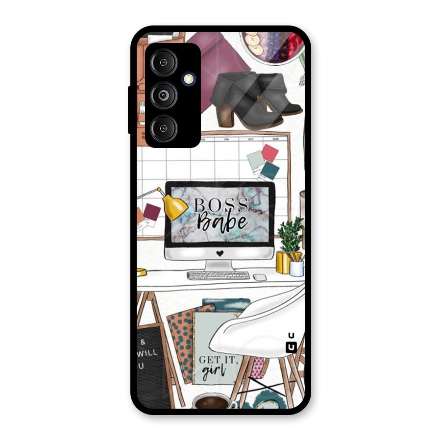 Boss Babe Glass Back Case for Galaxy M14 5G
