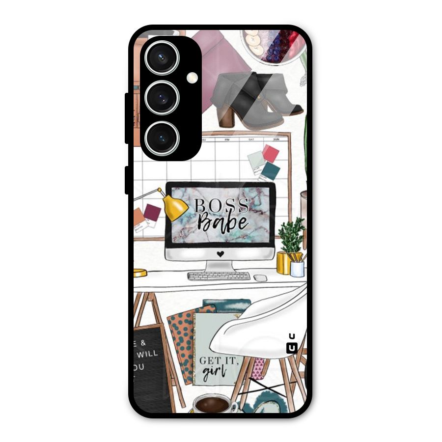 Boss Babe Glass Back Case for Galaxy S23 FE