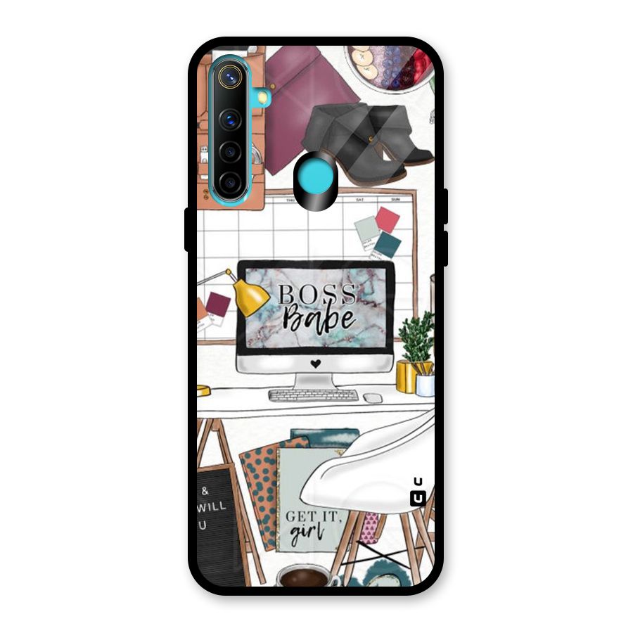 Boss Babe Glass Back Case for Realme 5