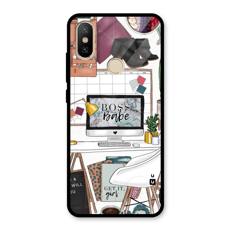 Boss Babe Glass Back Case for Redmi A2