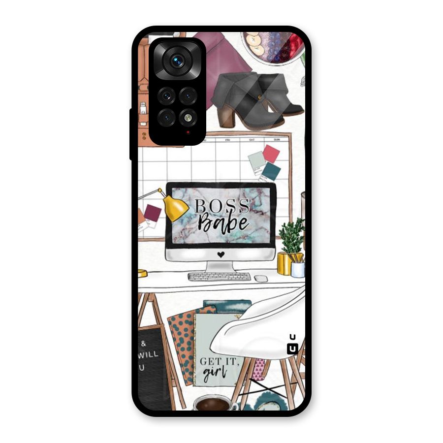 Boss Babe Glass Back Case for Redmi Note 11S