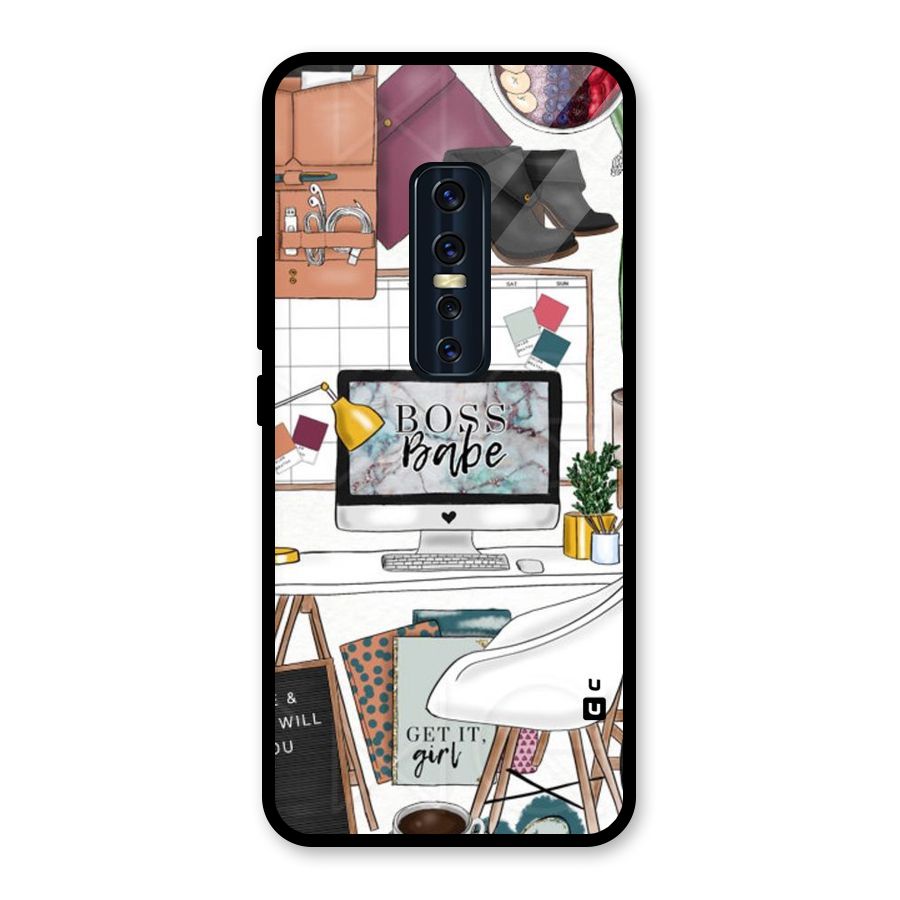 Boss Babe Glass Back Case for Vivo V17 Pro
