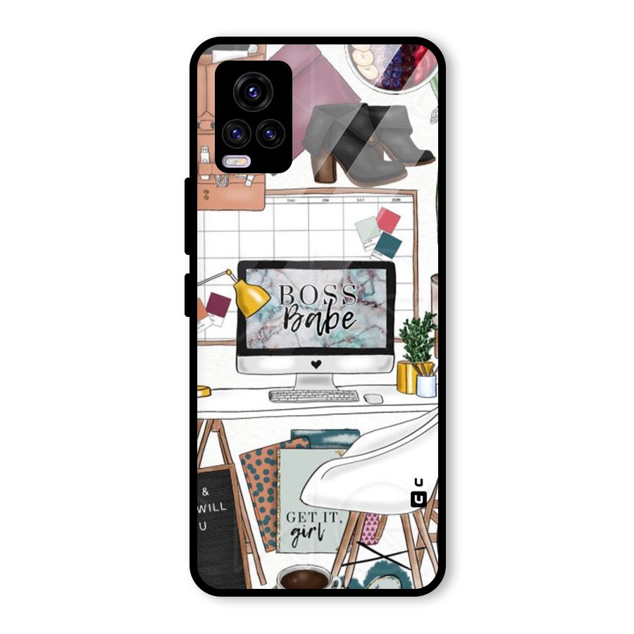 Boss Babe Glass Back Case for Vivo V20 2021