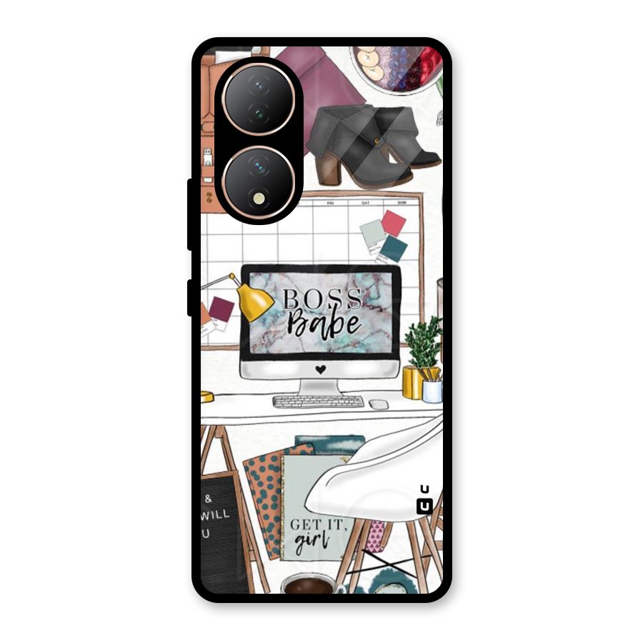 Boss Babe Glass Back Case for Vivo Y100A