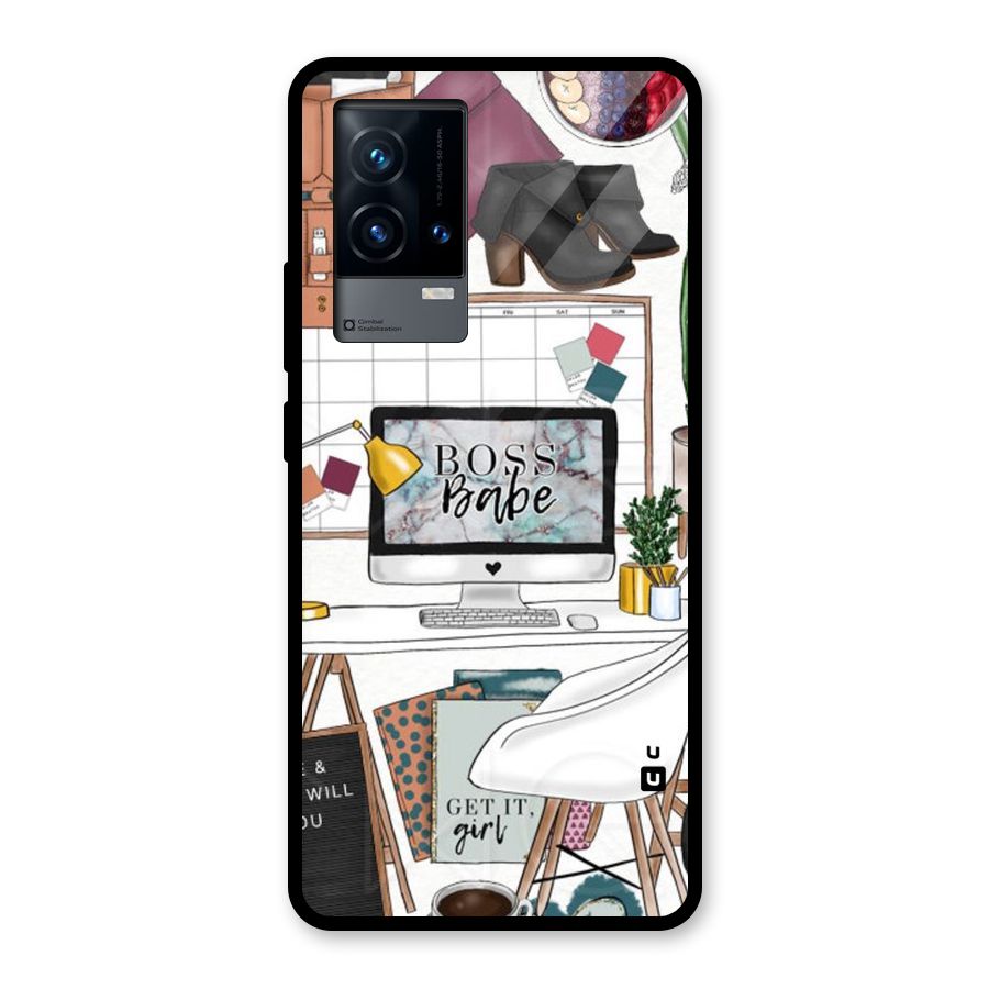 Boss Babe Glass Back Case for iQOO 9 5G