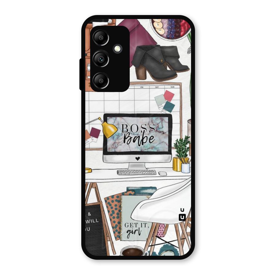 Boss Babe Metal Back Case for Galaxy A14 5G