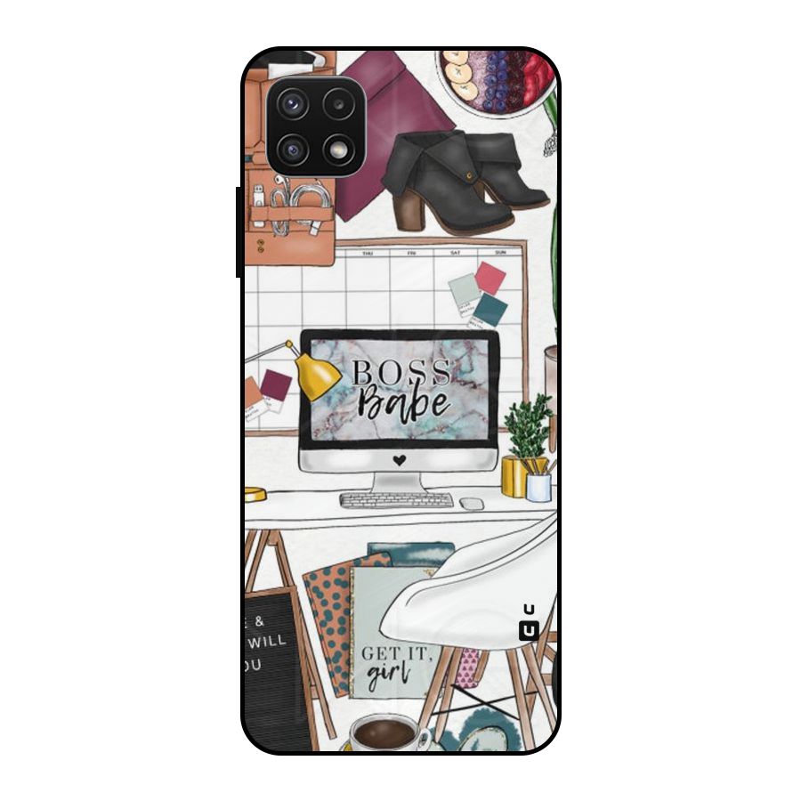Boss Babe Metal Back Case for Galaxy A22 5G
