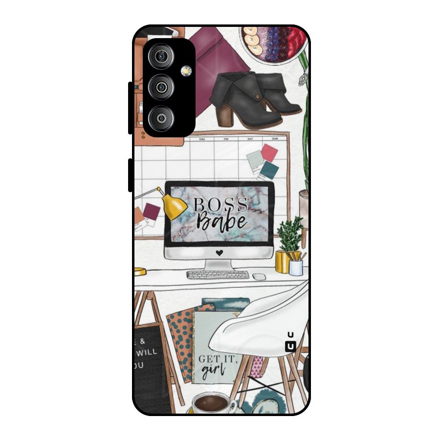 Boss Babe Metal Back Case for Galaxy F23