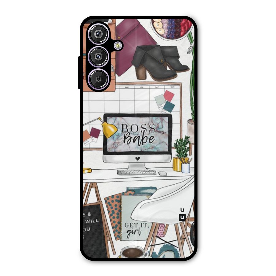 Boss Babe Metal Back Case for Galaxy M15