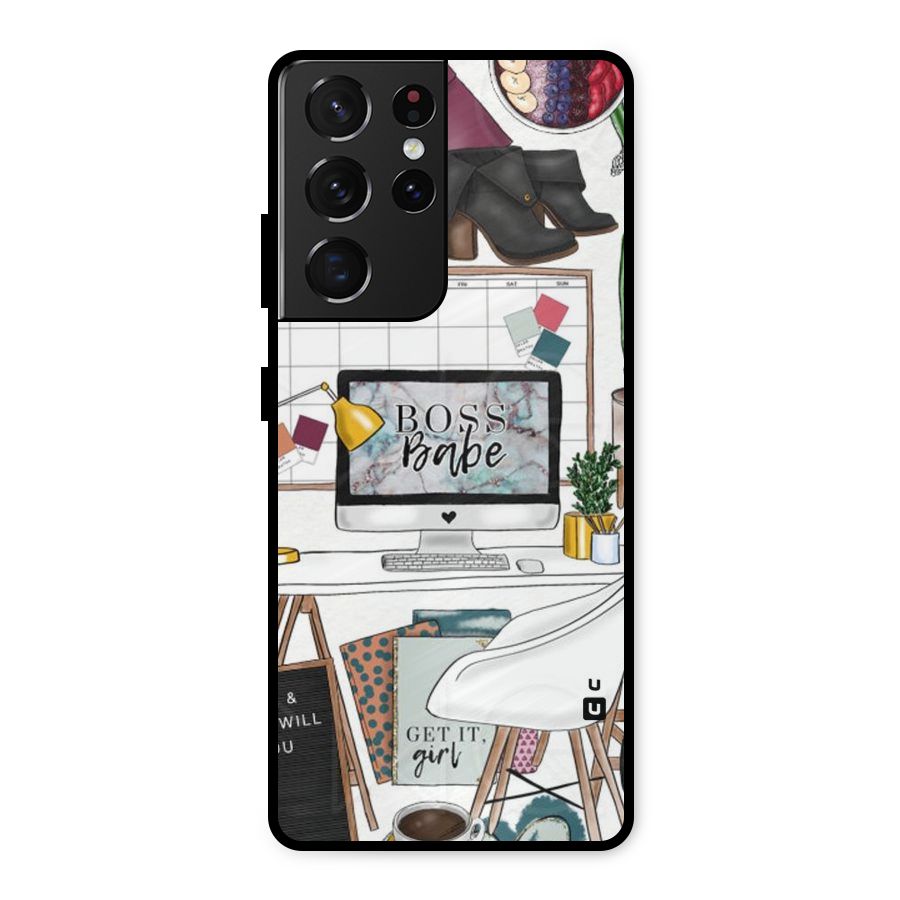 Boss Babe Metal Back Case for Galaxy S21 Ultra 5G