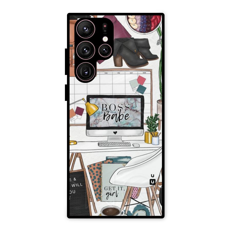 Boss Babe Metal Back Case for Galaxy S22 Ultra 5G