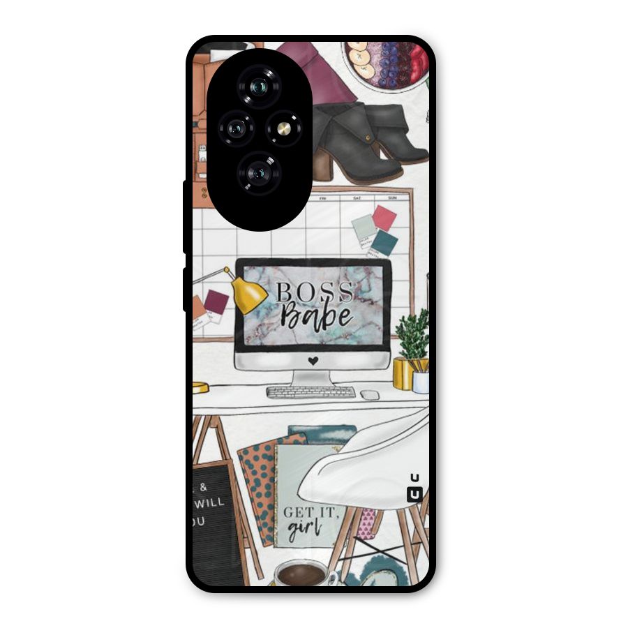 Boss Babe Metal Back Case for Honor 200