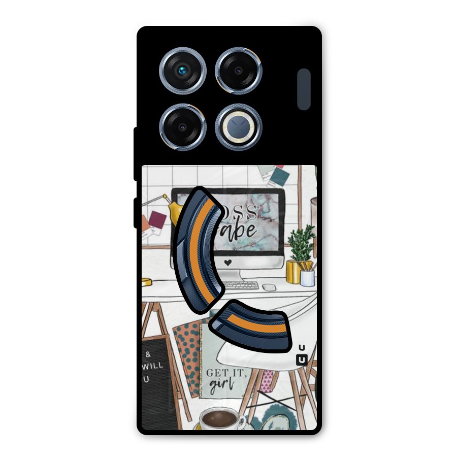 Boss Babe Metal Back Case for Infinix GT 20 Pro